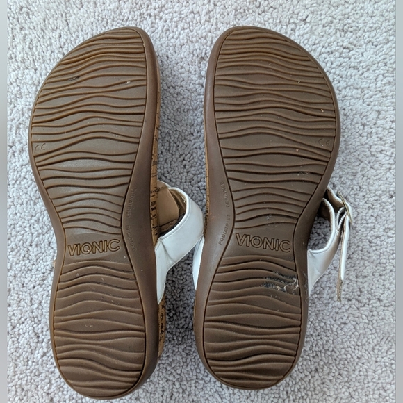 Vionic Adelie White Beaded Thong Comfort Orthotic Sandals Flip Flop Slides Sz 9 - Picture 10 of 10